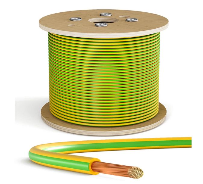 ATHILEX - Câble Vert/Jaune - 16mm² - HO7VK - Touret de 500m